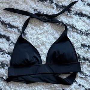Victoria's Secret Black Bikini Top with Halter Tie
